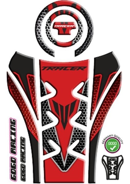 Yamaha Mt07 Tracer 2016 - 2018 Uyumlu Tank Pad Set 003