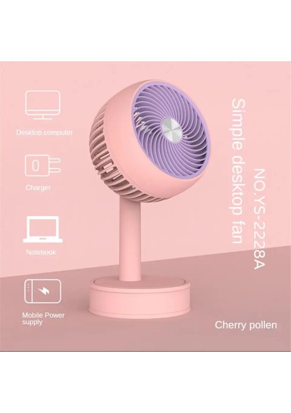 Masaüstü Mini USB Fan 3 Kademeli Taşınabilir Soğutucu Şarjlı Vantilatör