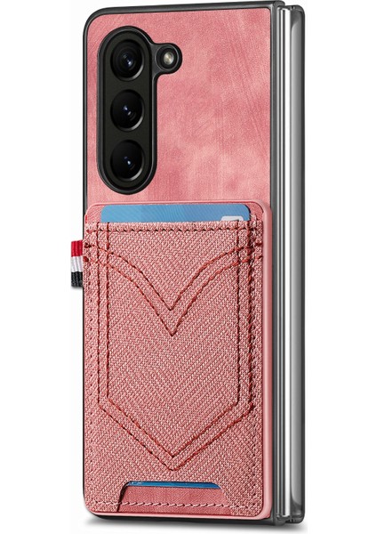 Samsung Galaxy Z Fold6 5g Için Denim Dokulu Telefon Kılıfı (Yurt Dışından)