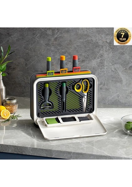 Sterilize Kesme Kahtasi Dezenfeksiyonlu 9 Parça Bıçak ve Kesme Tahtası Seti