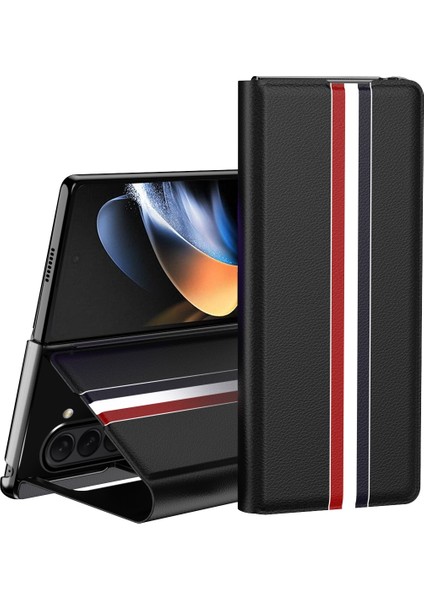 Samsung Galaxy Z Fold6 5g Için Litchi Doku Pu Telefon Kılıfı (Yurt Dışından)