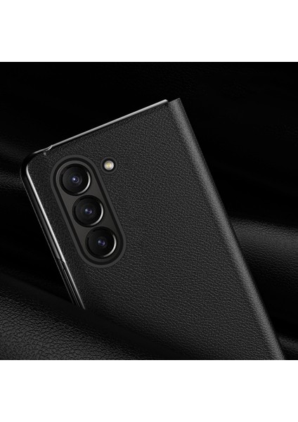 Samsung Galaxy Z Fold6 5g Için Litchi Doku Pu Telefon Kılıfı (Yurt Dışından) modelleri