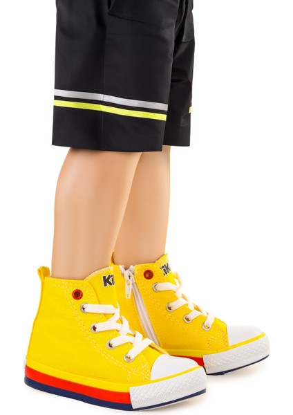 Tinna Bağcıklı Erkek Bebek Boğazlı Keten Spor Ayakkabı