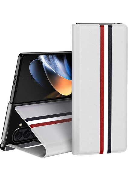 Samsung Galaxy Z Fold6 5g Için Litchi Doku Pu Telefon Kılıfı (Yurt Dışından)