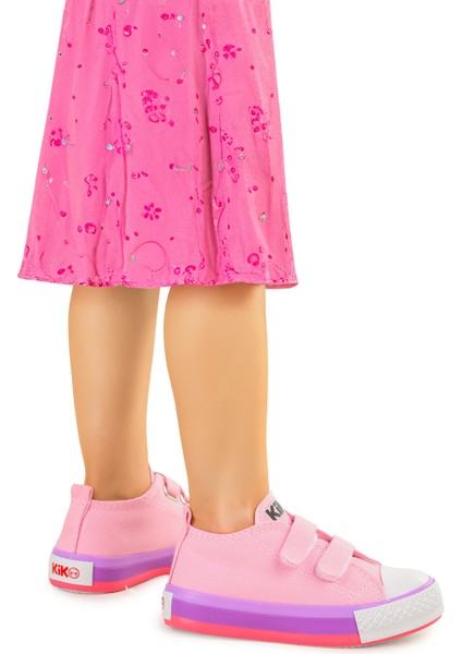 Linen Cırtlı Kız Bebek Keten Spor Ayakkabı