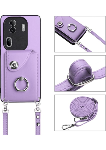 Oppo RENO11 Pro Global Için Crossbody Kart Çantası Kılıfı (Yurt Dışından)