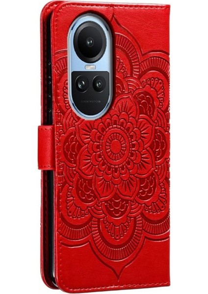 Oppo RENO10 5g Global Için Mandala Pu Kılıf (Yurt Dışından)