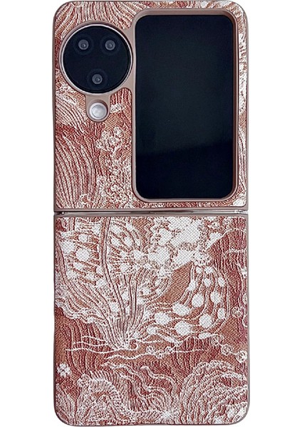 Oppo Find N3 Flip Için Nakış Tarzı Telefon Kılıfı (Yurt Dışından)