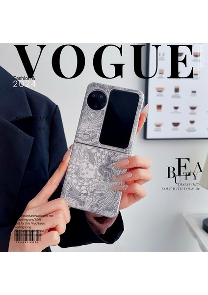 Oppo Find N3 Flip Için Nakış Tarzı Telefon Kılıfı (Yurt Dışından) modelleri