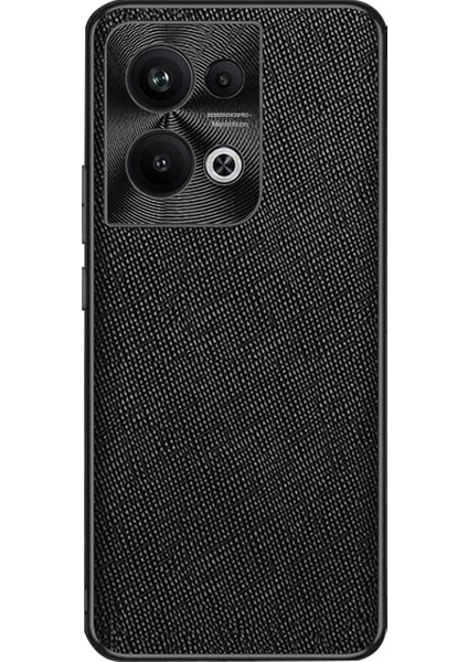 Oppo Reno9 Pro+ Için Çapraz Dokulu Pu Telefon Kılıfı (Yurt Dışından)