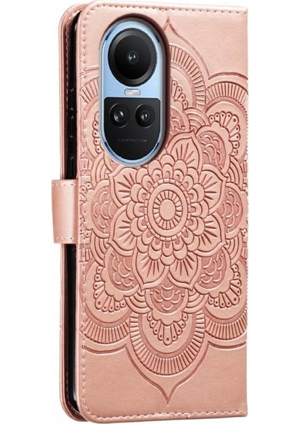 Oppo RENO10 5g Global Için Mandala Pu Kılıf (Yurt Dışından)