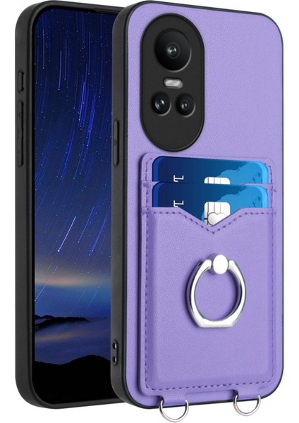 Oppo RENO10 Için R20 Yüzüklü Kart Tutucu Kılıf (Yurt Dışından)