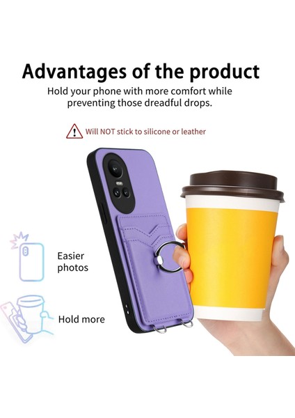 Oppo RENO10 Için R20 Yüzüklü Kart Tutucu Kılıf (Yurt Dışından) modelleri