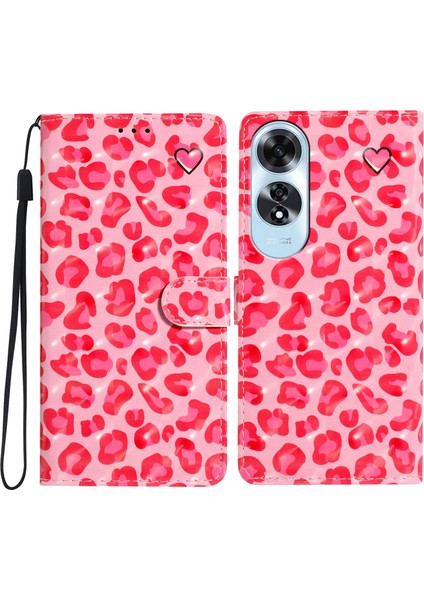 Oppo A60 Için 3D Desenli Pu Telefon Kılıfı (Yurt Dışından)