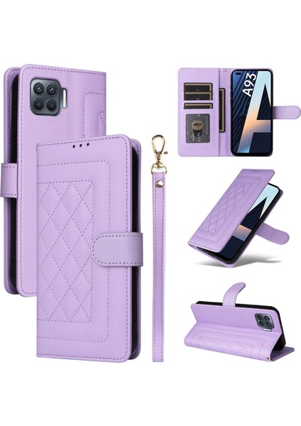 Oppo A93 4g / F17 Pro Için Deri Çevirmeli Telefon Kılıfı (Yurt Dışından)