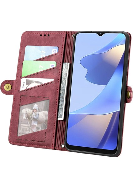 Oppo Reno8 T 4g Için Geometrik Fermuarlı Deri Kılıf (Yurt Dışından) modelleri