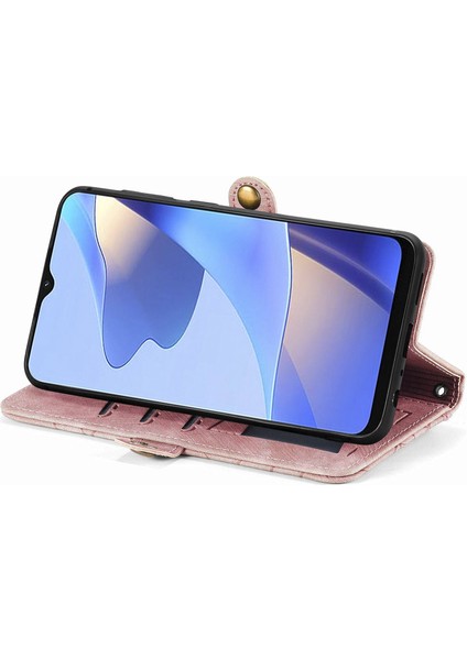 Oppo A16 Için Geometrik Fermuarlı Deri Kılıf (Yurt Dışından) fırsatları