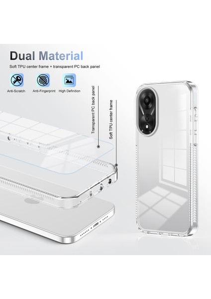 Oppo A78 5g Için Akrilik Hibrit Tpu Telefon Kılıfı (Yurt Dışından) modelleri