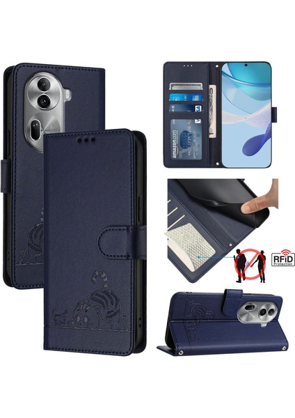 Oppo RENO11 Pro 5g Global Için Kedi Sıçan Desenli Kılıf (Yurt Dışından)