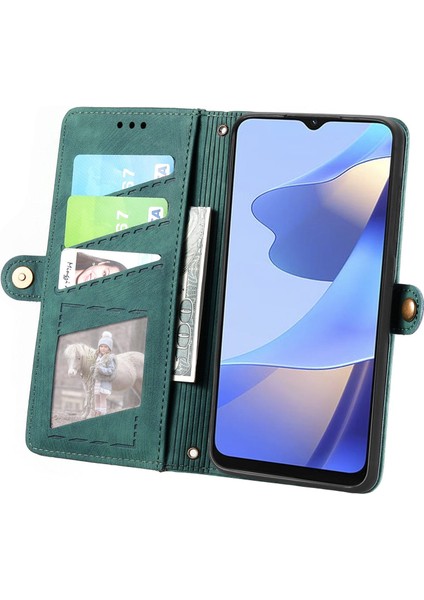 Oppo Reno6 Z Için Geometrik Fermuarlı Deri Kılıf (Yurt Dışından) modelleri