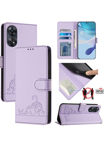 Oppo Reno8 T 4g Global Için Kedi Sıçan Desenli Kılıf (Yurt Dışından)