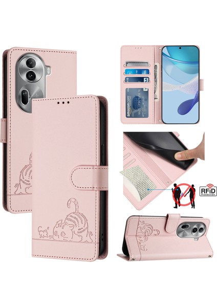 Oppo RENO11 Pro 5g Global Için Kedi Sıçan Desenli Kılıf (Yurt Dışından)