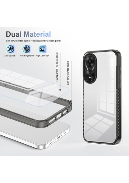 Oppo A78 5g Için Akrilik Hibrit Tpu Telefon Kılıfı (Yurt Dışından) modelleri