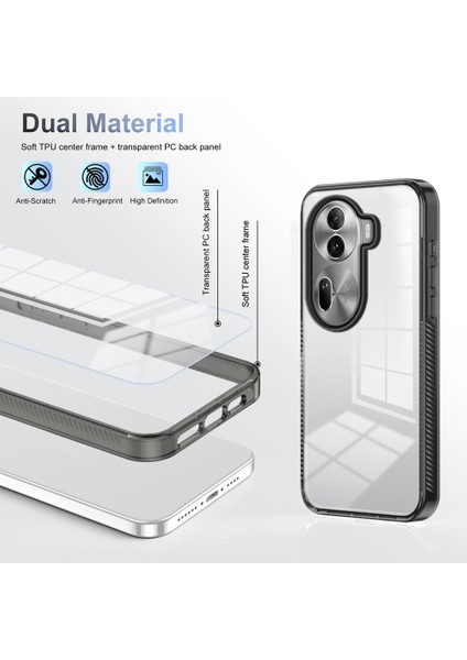 Oppo RENO11 Pro 5g Global Için Akrilik Hibrit Tpu Telefon Kılıfı (Yurt Dışından) modelleri