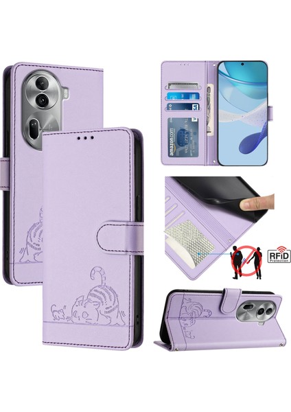 Oppo RENO11 Pro 5g Global Için Kedi Sıçan Desenli Kılıf (Yurt Dışından)