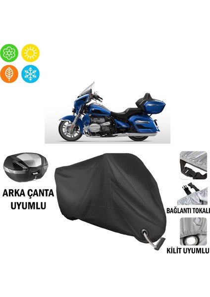 Bmw R 18 Transcontinental 2024 Model Motosiklet Brandası Arka Çanta Bağlantı,kilit Uyumlu Siyah