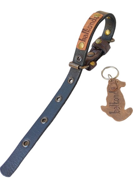 Köpek boyun tasması hakiki deri siyah kalınlık:4mm genişlik:1,5cm boyun ölçüsü:XS.24-30cm dog collar T1-30XS