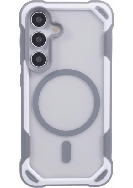 Samsung Galaxy S24+Kılıf TPU+MagSafe-Gri Uyumlu Akrilik Telefon Kapağı (Yurt Dışından)