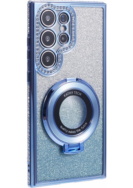 Samsung Galaxy S24 Ultra Tpu Degrade Parıltılı Kickstand Telefon Kapağı (Yurt Dışından) modelleri