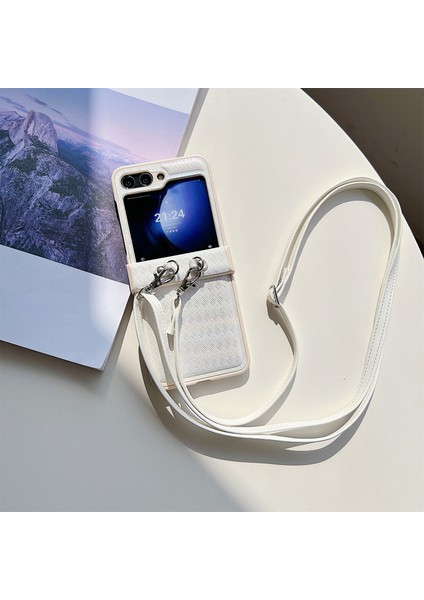 Samsung Galaxy Z Flip5 5g Pu+Pc Telefon Kılıfı (Yurt Dışından)