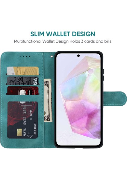 Samsung Galaxy A35 5g Deri Dokunmatik Telefon Kılıfı Cüzdan Kart Yuvaları (Yurt Dışından)