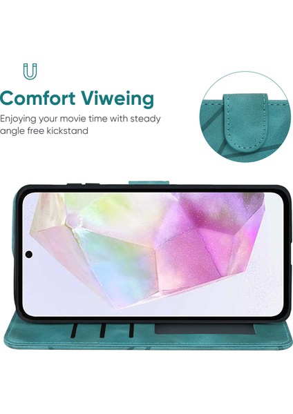 Samsung Galaxy A35 5g Deri Dokunmatik Telefon Kılıfı Cüzdan Kart Yuvaları (Yurt Dışından)