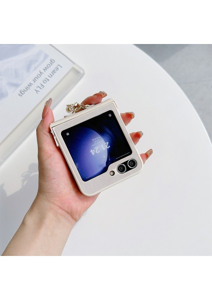 Samsung Galaxy Z Flip5 5g Crazy Horse Doku Pu Deri + Pc Telefon Kabuğu (Yurt Dışından) modelleri