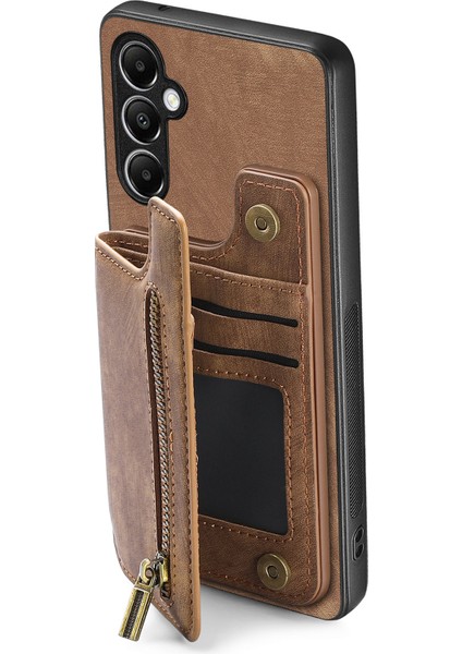 Samsung Galaxy A05S 4g Retro Deri + Tpu Kart Tutucu Kickstand Telefon Kapağı (Yurt Dışından)