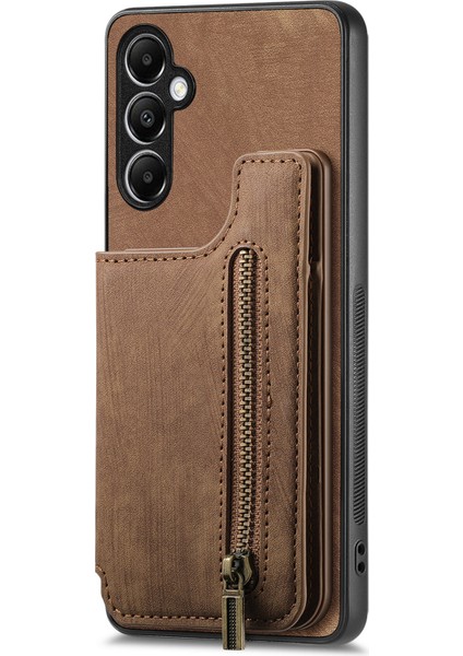 Samsung Galaxy A05S 4g Retro Deri + Tpu Kart Tutucu Kickstand Telefon Kapağı (Yurt Dışından)