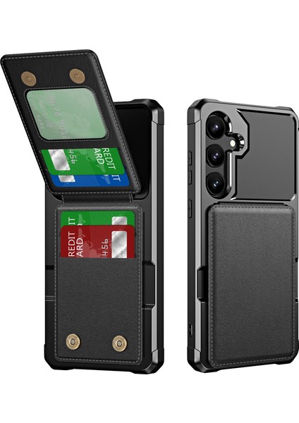 Samsung Galaxy A54 5g Kart Yuvaları Pu Deri Kaplamalı Tpu Kickstand Kapak (Yurt Dışından)