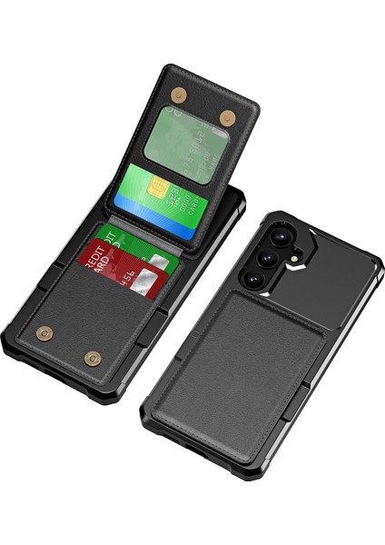 Samsung Galaxy A54 5g Kart Yuvaları Pu Deri Kaplamalı Tpu Kickstand Kapak (Yurt Dışından)