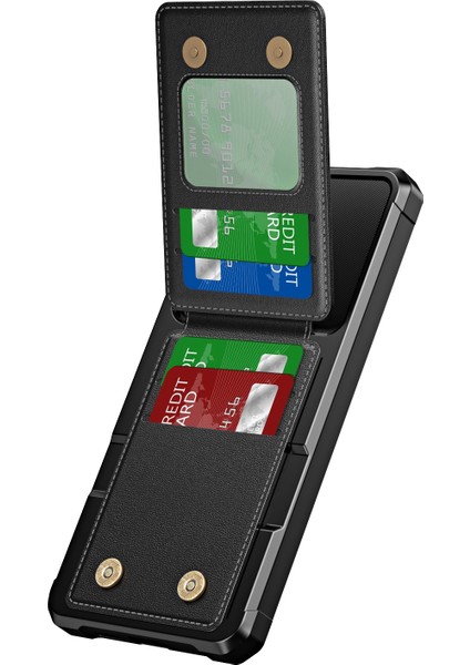 Samsung Galaxy A54 5g Kart Yuvaları Pu Deri Kaplamalı Tpu Kickstand Kapak (Yurt Dışından)