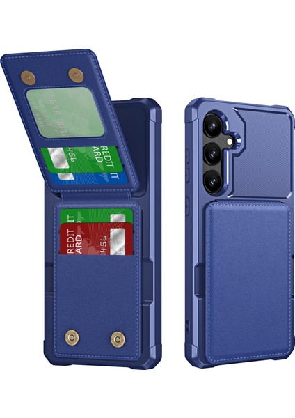 Samsung Galaxy A54 5g Kart Yuvaları Pu Deri Kaplamalı Tpu Kickstand Kapak (Yurt Dışından)