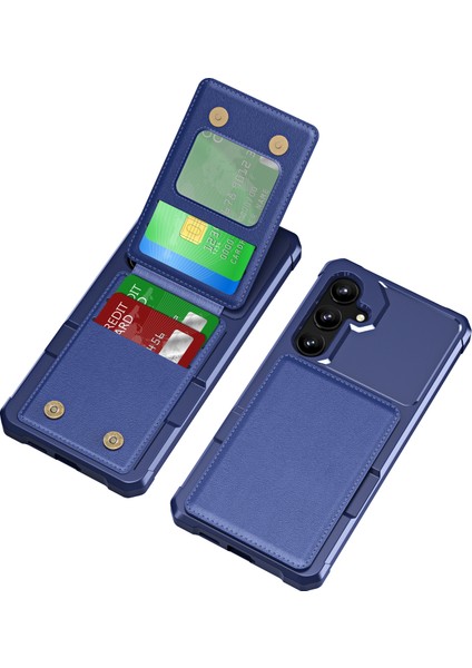 Samsung Galaxy A54 5g Kart Yuvaları Pu Deri Kaplamalı Tpu Kickstand Kapak (Yurt Dışından)