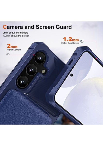 Samsung Galaxy A54 5g Kart Yuvaları Pu Deri Kaplamalı Tpu Kickstand Kapak (Yurt Dışından)