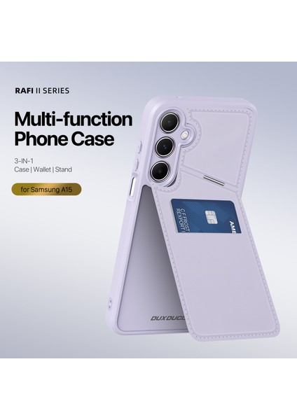 Samsung Galaxy A15 Rfıd Engelleme Pu+Tpu Arka Telefon Kapağı (Yurt Dışından)