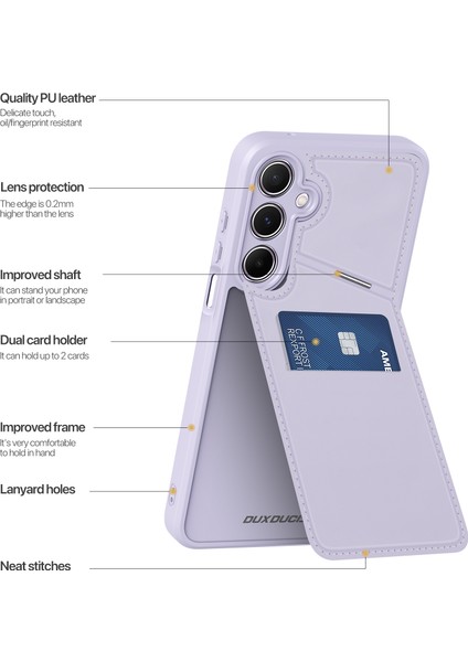 Samsung Galaxy A15 Rfıd Engelleme Pu+Tpu Arka Telefon Kapağı (Yurt Dışından)