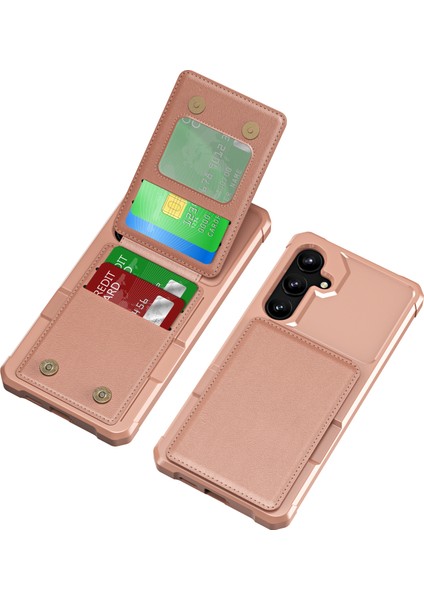 Samsung Galaxy A54 5g Kart Yuvaları Pu Deri Kaplamalı Tpu Kickstand Kapak (Yurt Dışından)