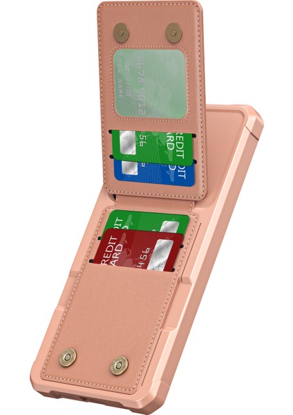 Samsung Galaxy A54 5g Kart Yuvaları Pu Deri Kaplamalı Tpu Kickstand Kapak (Yurt Dışından)