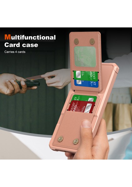 Samsung Galaxy A54 5g Kart Yuvaları Pu Deri Kaplamalı Tpu Kickstand Kapak (Yurt Dışından)